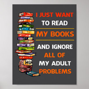 Ik wil gewoon mijn boeken lezen, negeer al mijn vo poster