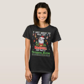 Ik Wil Gewoon Mijn Ragdoll Kat Knuffelen En Kerst T-shirt (Voorkant volledig)