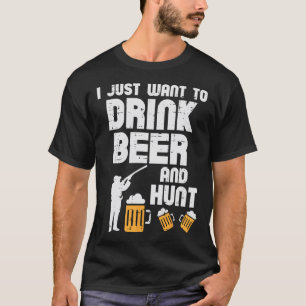 Ik wil gewoon op grappige herten jagen jager vader t-shirt