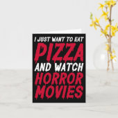 Ik wil gewoon pizza eten en griezelfilms kijken H Kaart (Gele Bloem)
