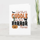 Ik wil gewoon ronddraaien en horrorfilms bekijken kaart (Voorkant)
