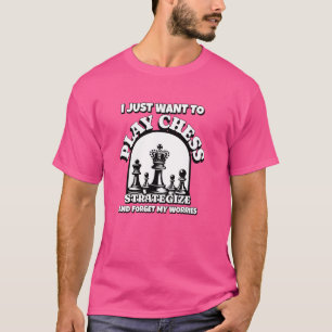 Ik wil gewoon schaakspelers en strategiespelers sp t-shirt