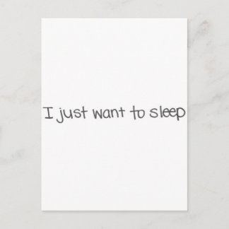 Ik wil gewoon slapen briefkaart