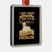 Ik wil gewoon spelen met mijn labrador metalen ornament (Rechts)