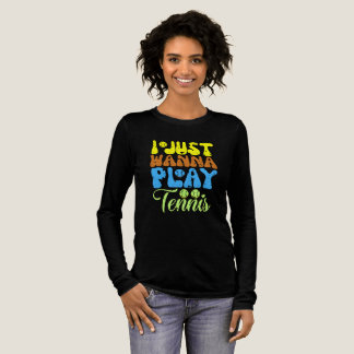 Ik wil gewoon tennis spelen Tri-Blend shirt