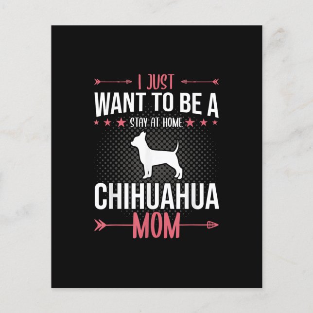 Ik wil gewoon thuis blijven Chihuahua hond mam (Voorkant)