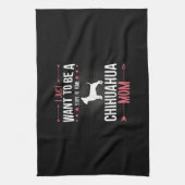 Ik wil gewoon thuis blijven Chihuahua hond mam Theedoek (Verticaal)