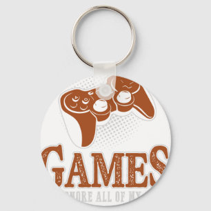 Ik wil gewoon videogames spelen en alles negeren sleutelhanger