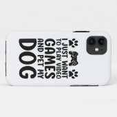 Ik wil gewoon videogames spelen en mijn hond aaien Case-Mate iPhone case (Achterkant (horizontaal))