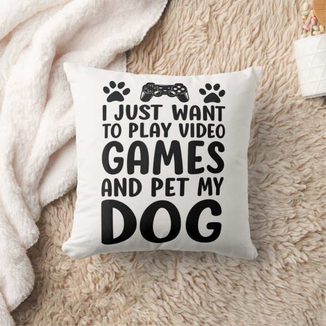 Ik wil gewoon videospellen spelen en mijn hond leu kussen (Deken)