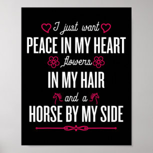 Ik wil gewoon vrede in mijn hart - Equestrians Hor Poster