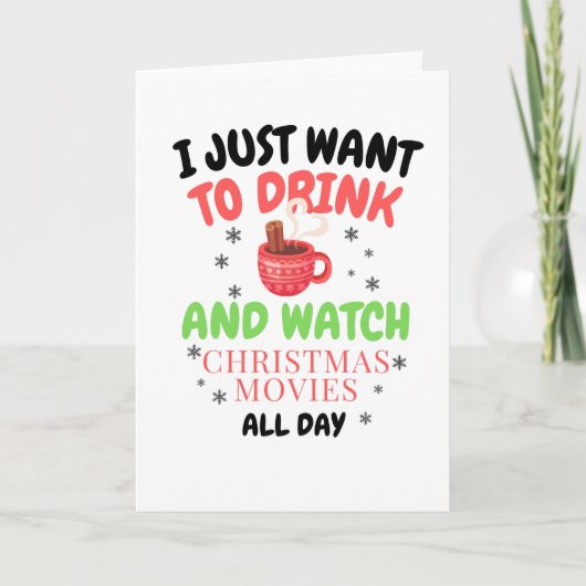 Ik wil gewoon warme chocolade drinken kaart (Voorkant)