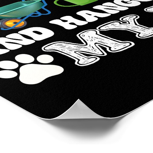 Ik wil gewoon werken in mijn tuin grappige hondenl poster (Hoek)