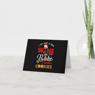 Ik wil gewoon wijn drinken | kerstkoekjes bakken kaart