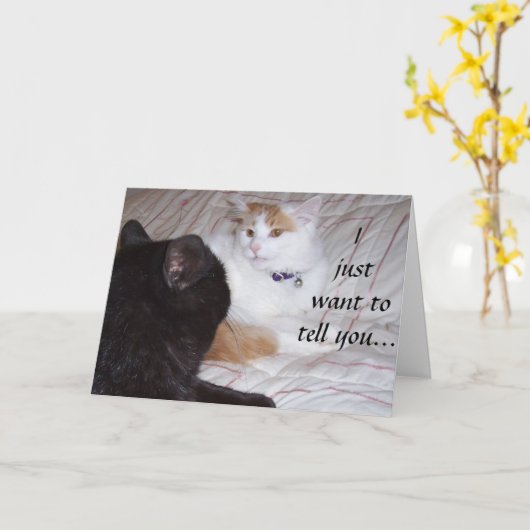 IK WIL GEWOON ZEGGEN DAT IK VAN JE HOU KAART (Gele Bloem)