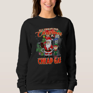 Ik wil Goedkope benzine deze kerst Kerstman Trui
