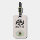 Ik wil graag bevestigen dat het me niet kan schele bagagelabel (Voorkant verticaal)