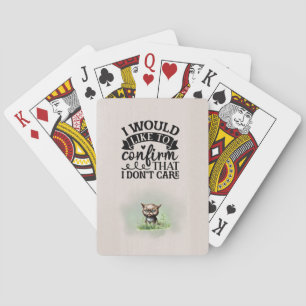 Ik wil graag bevestigen dat het me niet kan schele pokerkaarten