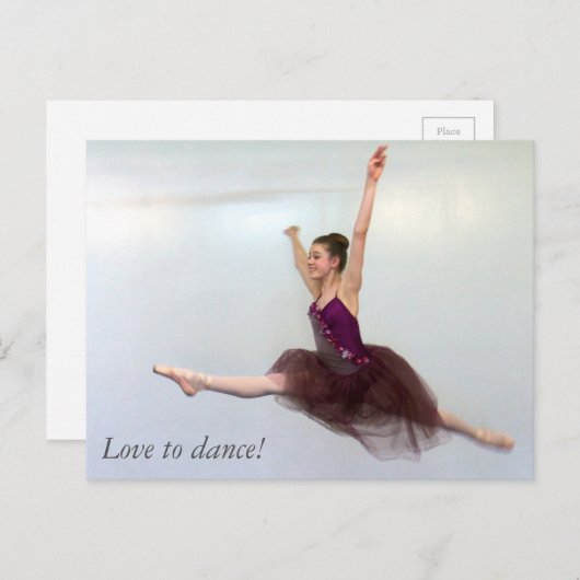 Ik wil graag dansen. briefkaart (Voorkant / Achterkant)