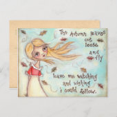 Ik wil graag dat ik het kan opvolgen - Post Card Briefkaart (Voorkant / Achterkant)