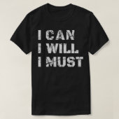 Ik wil graag dat ik Motivatie werk G T-shirt (Design voorkant)