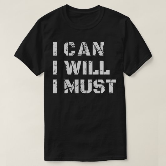 Ik wil graag dat ik Motivatie werk G T-shirt (Design voorkant)