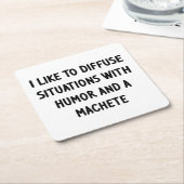 Ik wil graag de situatie in twijfel trekken kartonnen onderzetters (Schuin)