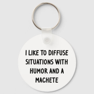 Ik wil graag de situatie in twijfel trekken sleutelhanger