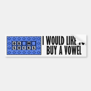 Ik wil graag een handdoek kopen - Obama Sucks Bumpersticker