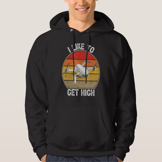 Ik wil graag een high Funny Fpv Drone Pilot halen Hoodie (Voorkant)