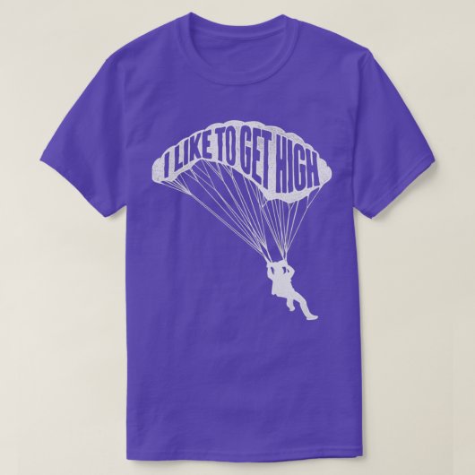Ik wil graag een hoge Skydiver Parachutist Skydive T-shirt (Design voorkant)