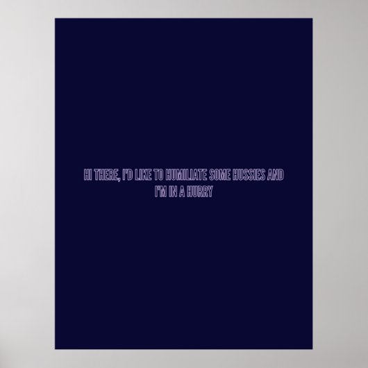 Ik wil graag een paar hussieën vernederen poster (Voorkant)