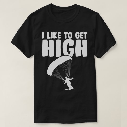 Ik wil graag high parachute Skydiving Sa T-shirt (Design voorkant)