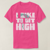 Ik wil graag high Retro skydiver Plane Skydiving T-shirt (Design voorkant)