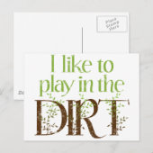 Ik wil graag spelen in de smerige grappenmakerij briefkaart (Voorkant / Achterkant)