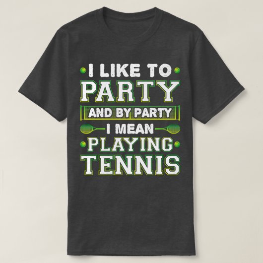 Ik wil graag Tennis spelen T-shirt (Design voorkant)