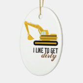 Ik wil graag vuil worden keramisch ornament (Links)