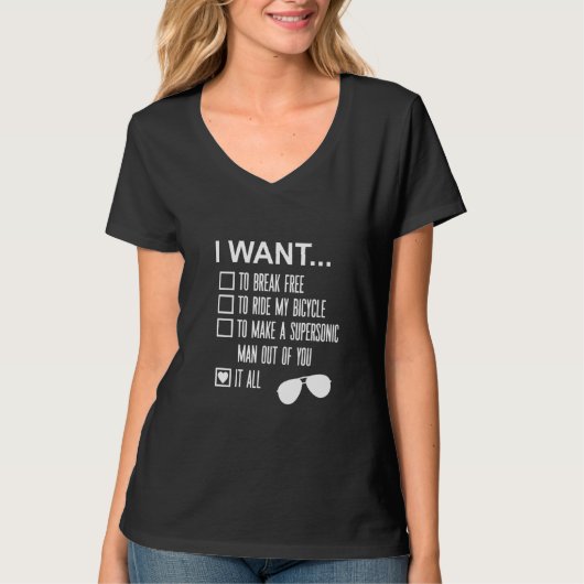 Ik wil gratis mijn fiets loslaten. t-shirt (Voorkant)
