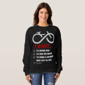 Ik wil gratis mijn fiets loslaten. trui (Voorkant volledig)