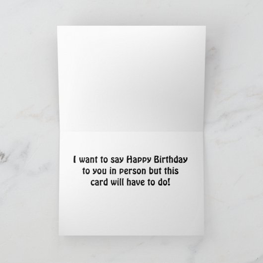 IK WIL *HAPPY BIRTHDAY* PERSOONLIJK ZEGGEN KAART (Binnen)