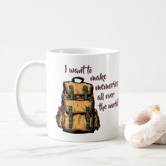 Ik wil herinneringen maken koffiemok (Met donut)