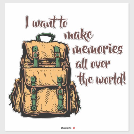 Ik wil herinneringen maken sticker (Vel)