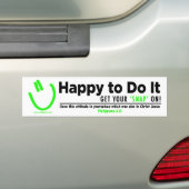 Ik wil het graag doen bumpersticker (Op auto)