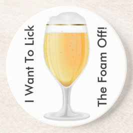 Ik wil het schuim uitCoaster halen Zandsteen Onderzetter