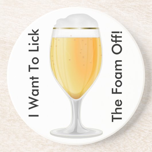 Ik wil het schuim uitCoaster halen Zandsteen Onderzetter (Voorkant)