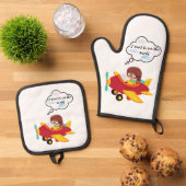 Ik wil het werk zien ovenwant & pannenlap set (Top down)