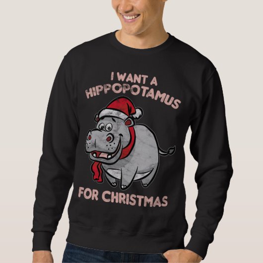 Ik wil Hippopotamus Trui (Voorkant)