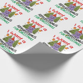 Ik wil Hippopotamus voor Poster met kersttaart Cadeaupapier (Hoek)