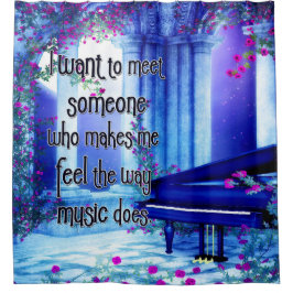 Ik wil iemand ontmoeten... Muziek Douchegordijn