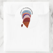 Ik wil ijskreet ronde sticker (Tas)